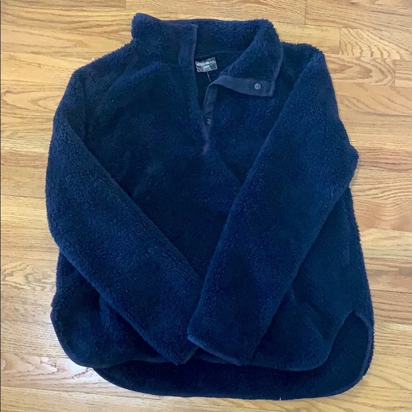 32 Degrees Tops - 32 Degrees navy Sherpa fleece pullover